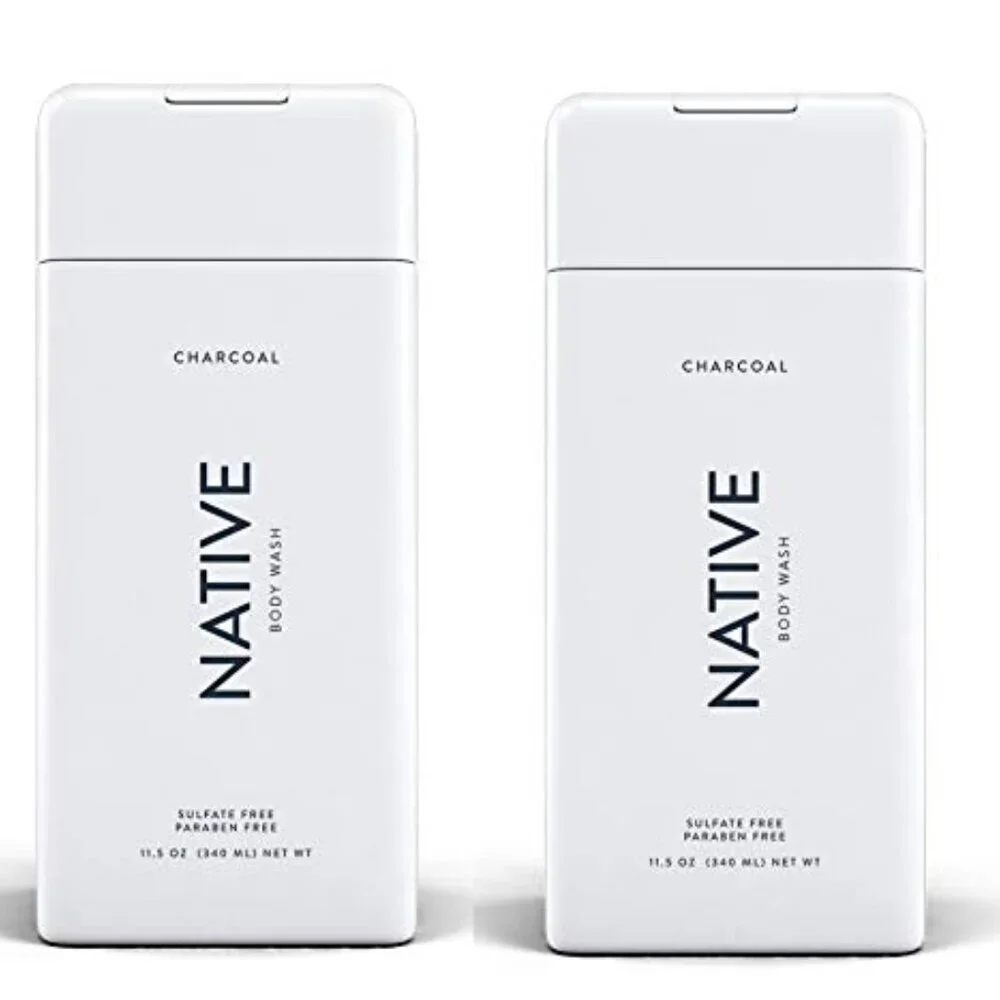 Native Body Wash 2 Pack Charcoal Fresh Ocean 11.5 oz
